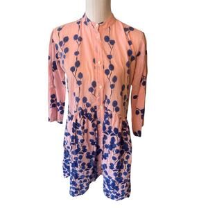 RO's Garden Pink & Blue Floral Tiered Dress Size XS